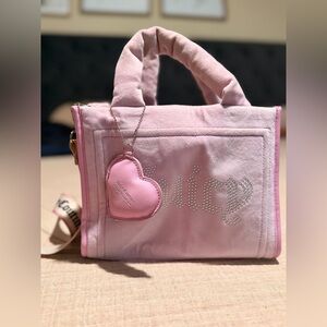 Juicy Couture Light Pink Tote with Heart Charm